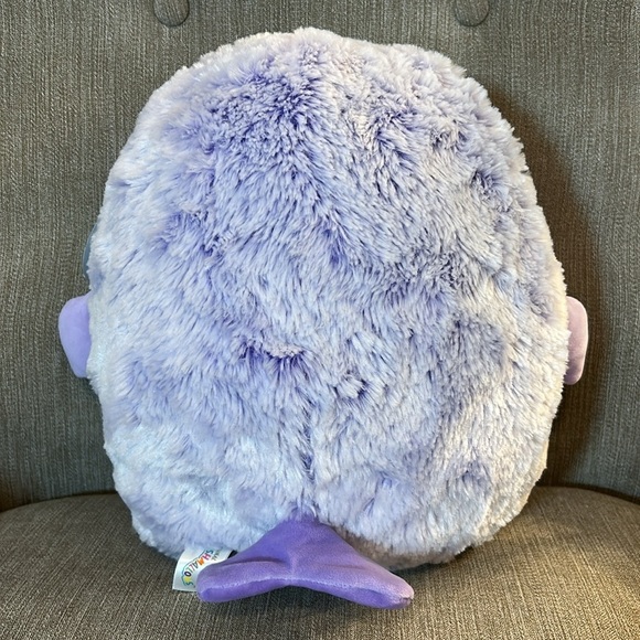 Squishmallows Fuzz-A-Mallows Ellen the Seal NWT beautiful Periwinkle Purple 12” - Picture 3 of 10
